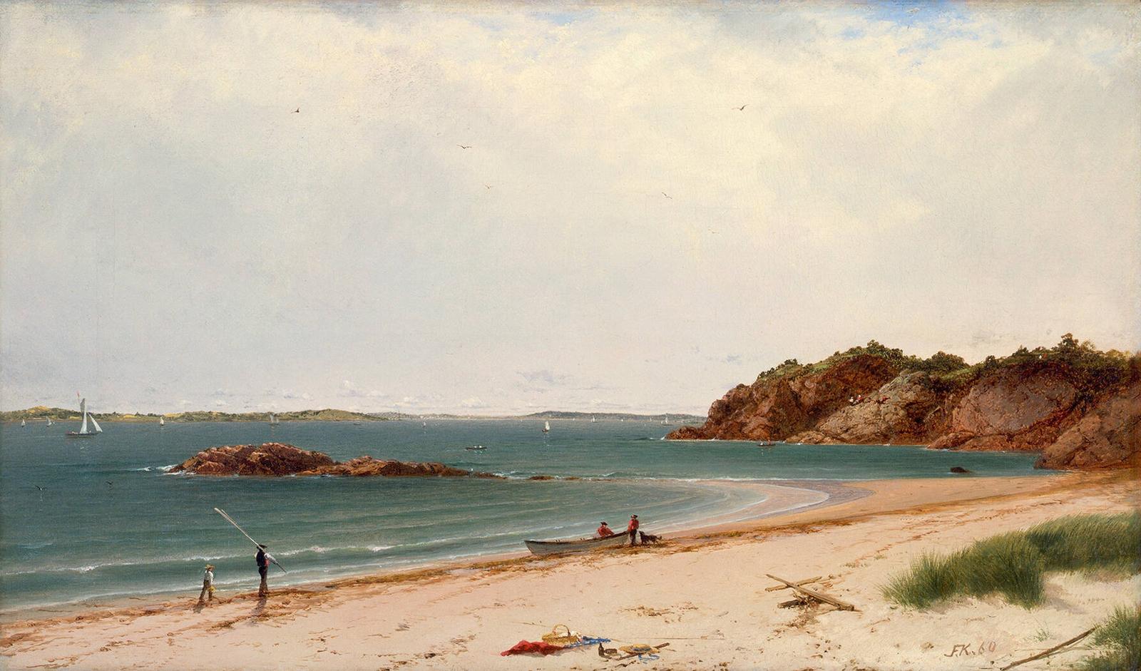 John Frederick Kensett - View of the Beach At Beverly, Massachusetts