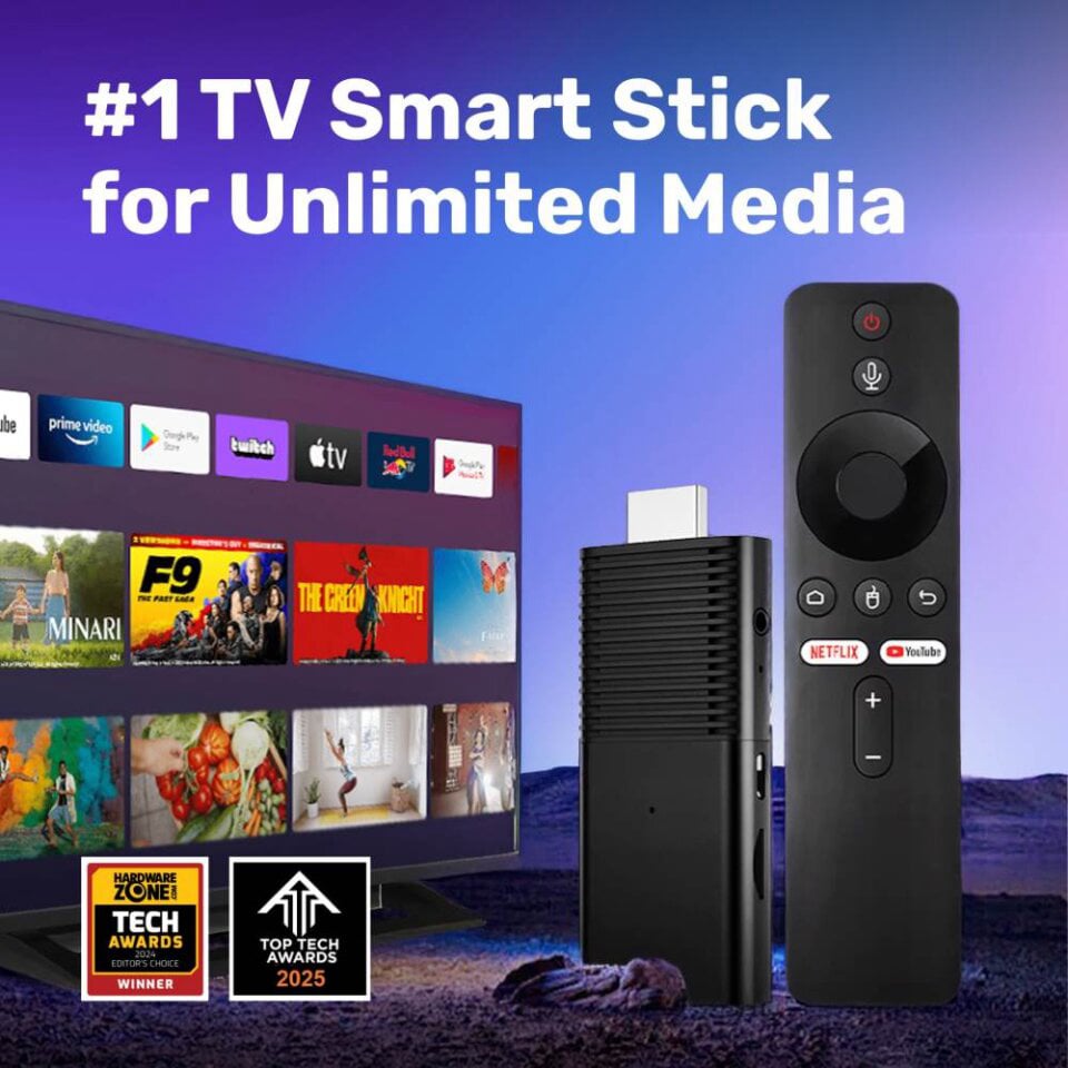 May be an image of television and text that says "#1TV t Smart Stick for Unlimited Media be prime video Oифлb twitch Ω PN Sil bt F9 កគាណាន MINARI Je TИECO KNIGHT 0 0 NETFLIX ่อย Voulab ZONED TECH AWARDS WINNER 介 TOP TOPTECH TECH AWARDS RDS 2025"
