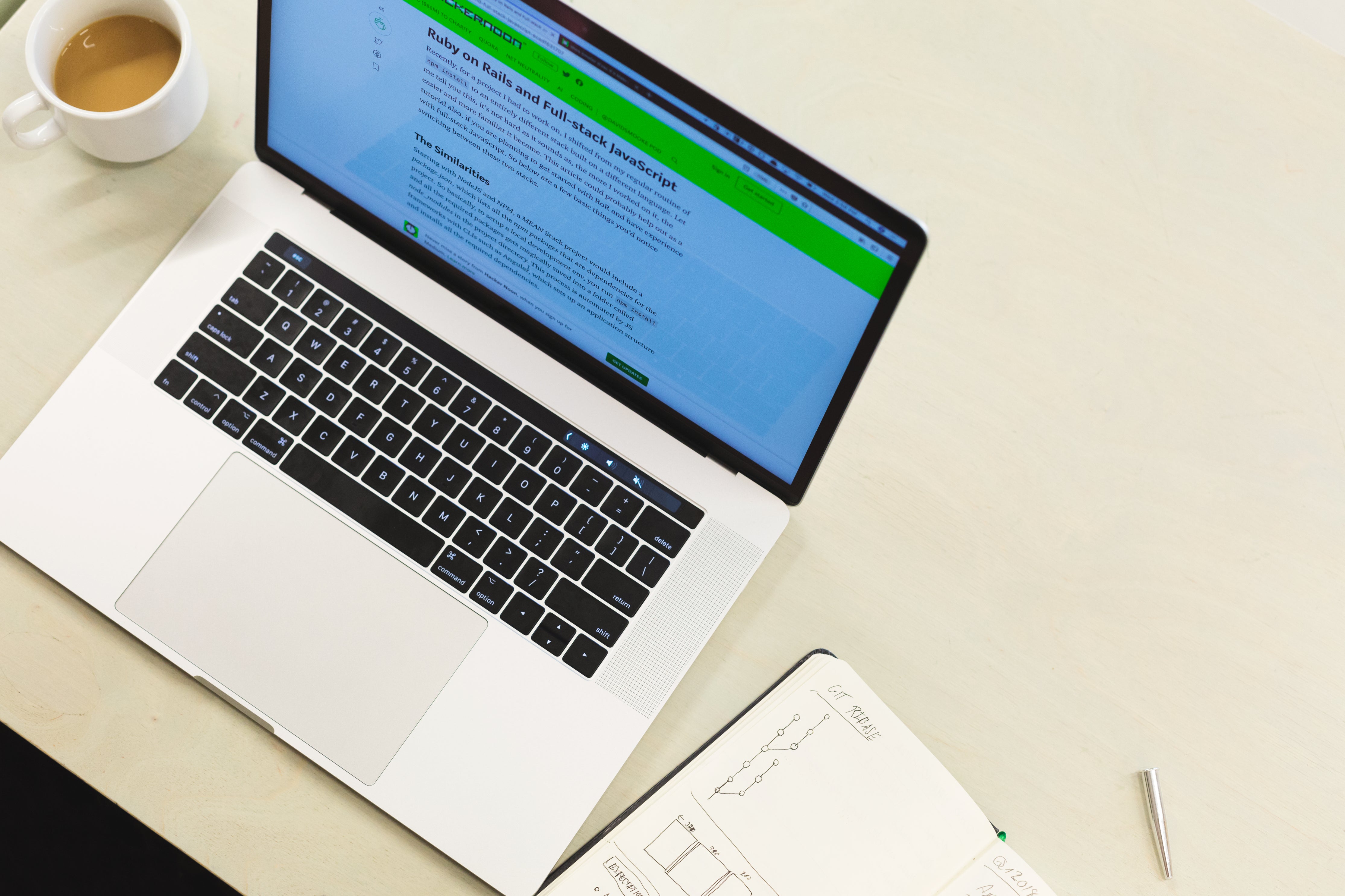 Magnolia CMS website showing on a laptop screen