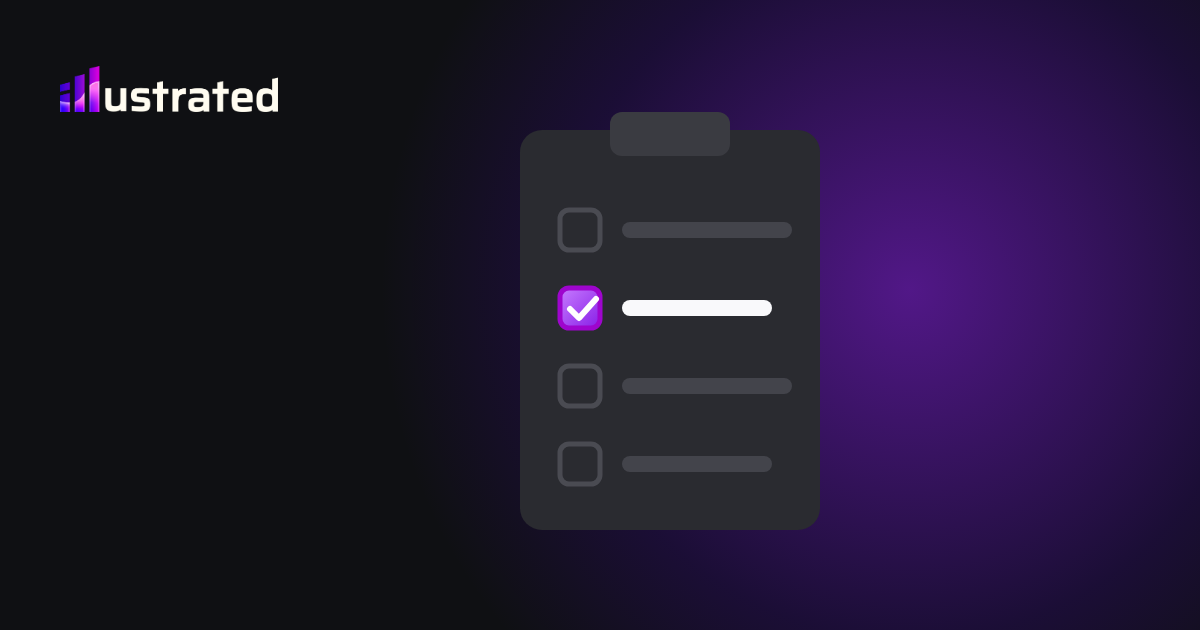 Clipboard with a checklist, one item ticked