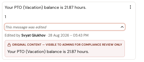 Deleting a sent Slack message with confirmation