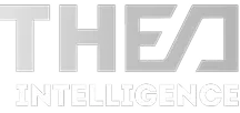 Logo with the word THEA in large letters above the word INTELLIGENCE.