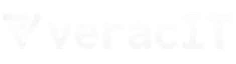 veracIT company logo in white font with a stylized triangular symbol.