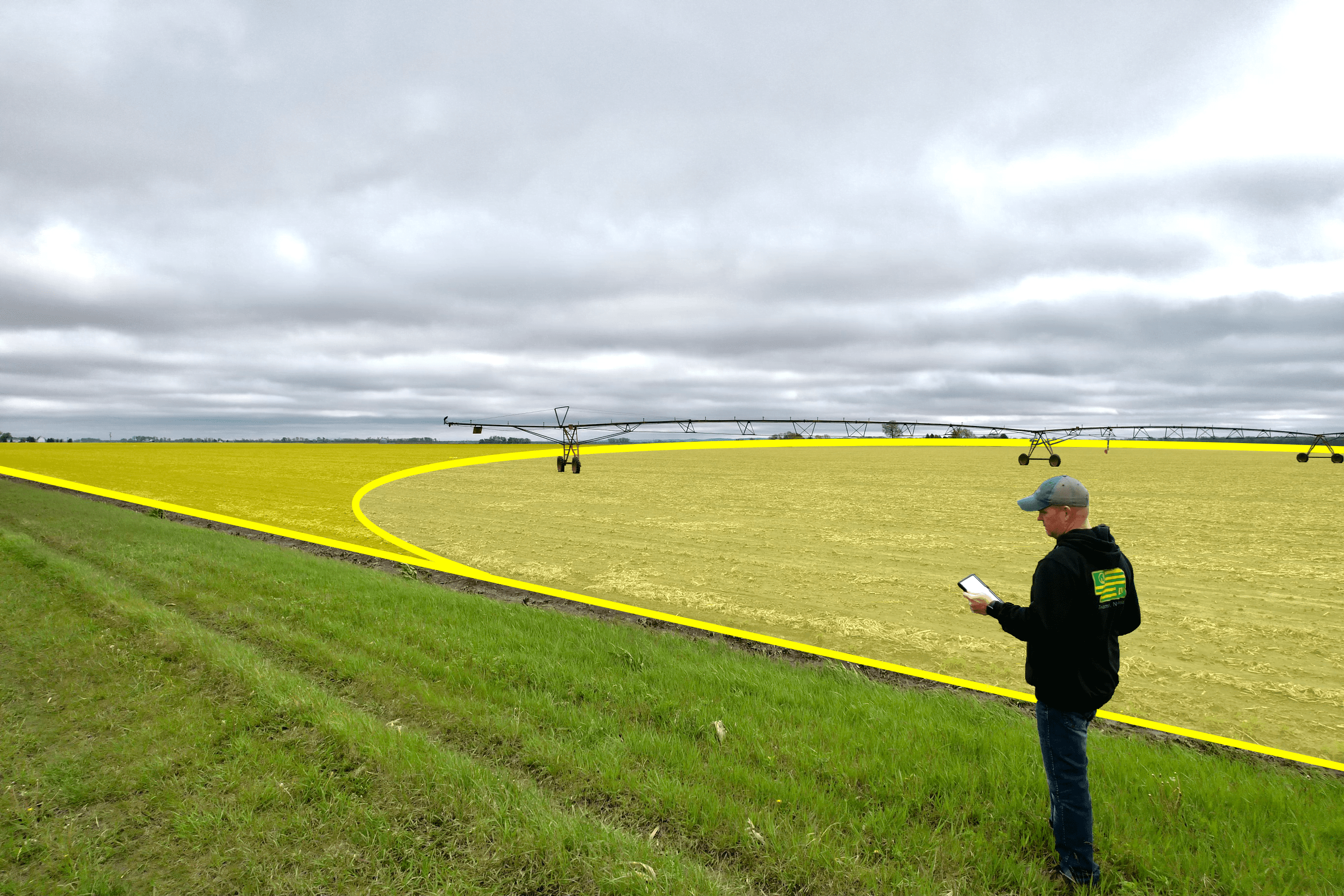 A MyAgData user looking at his field