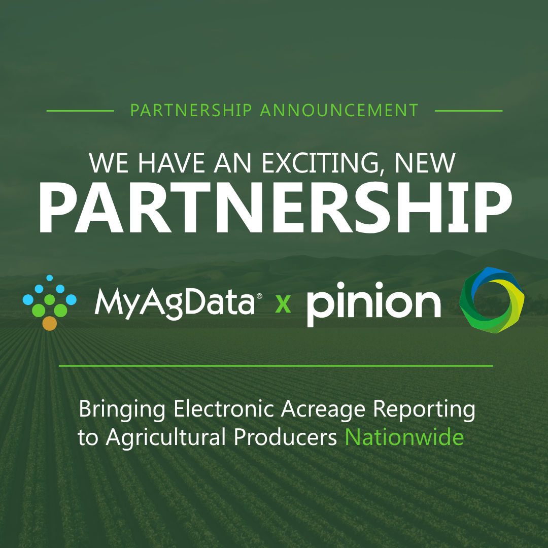 Field image featuring MyAgData and Farm Talk podcast logos for North Dakota grower Ben Bring interview
