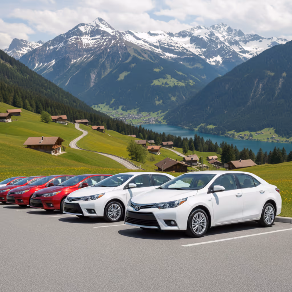 [background image] image of car on a scenic road (for an automotive service)