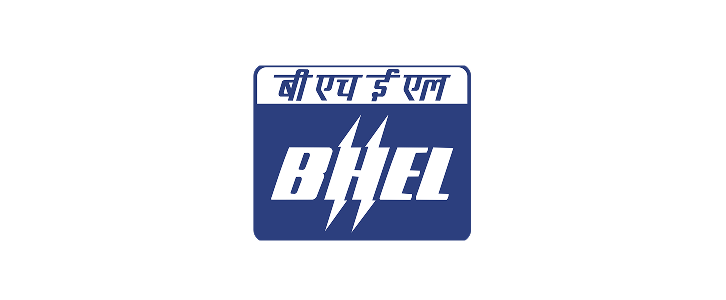 BHEL company logo featuring the acronym with lightning bolt design.