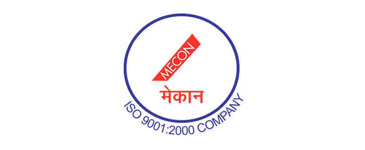 MECCON logo with red text inside a blue circle that says 'ISO 9001:2000 COMPANY' underneath.