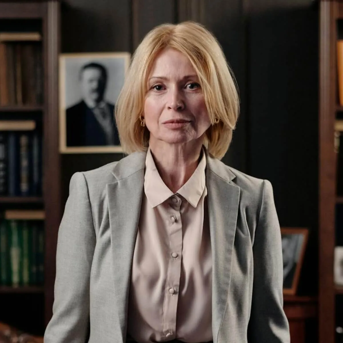 businesswoman in her office