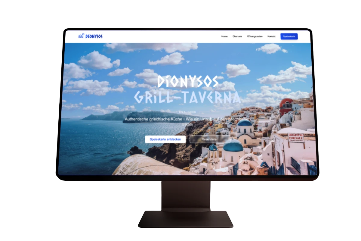 website für ein griechisches restaurant