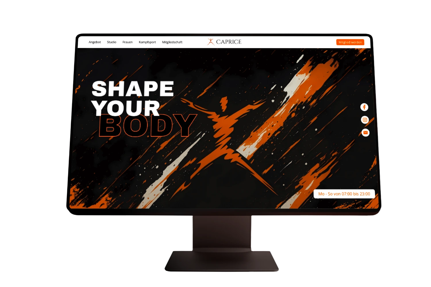 website für ein fitness studio in hamburg deutschland caprice fitness club