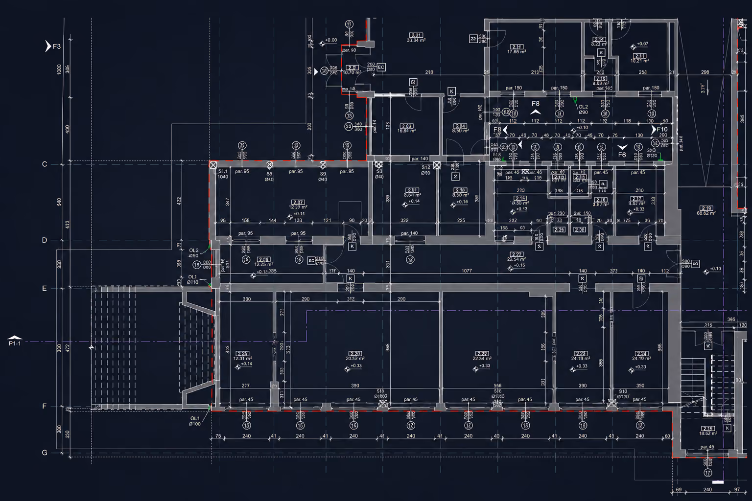 2D Tlocrt zatečenog stanja Kliničkog centra Vojvodine