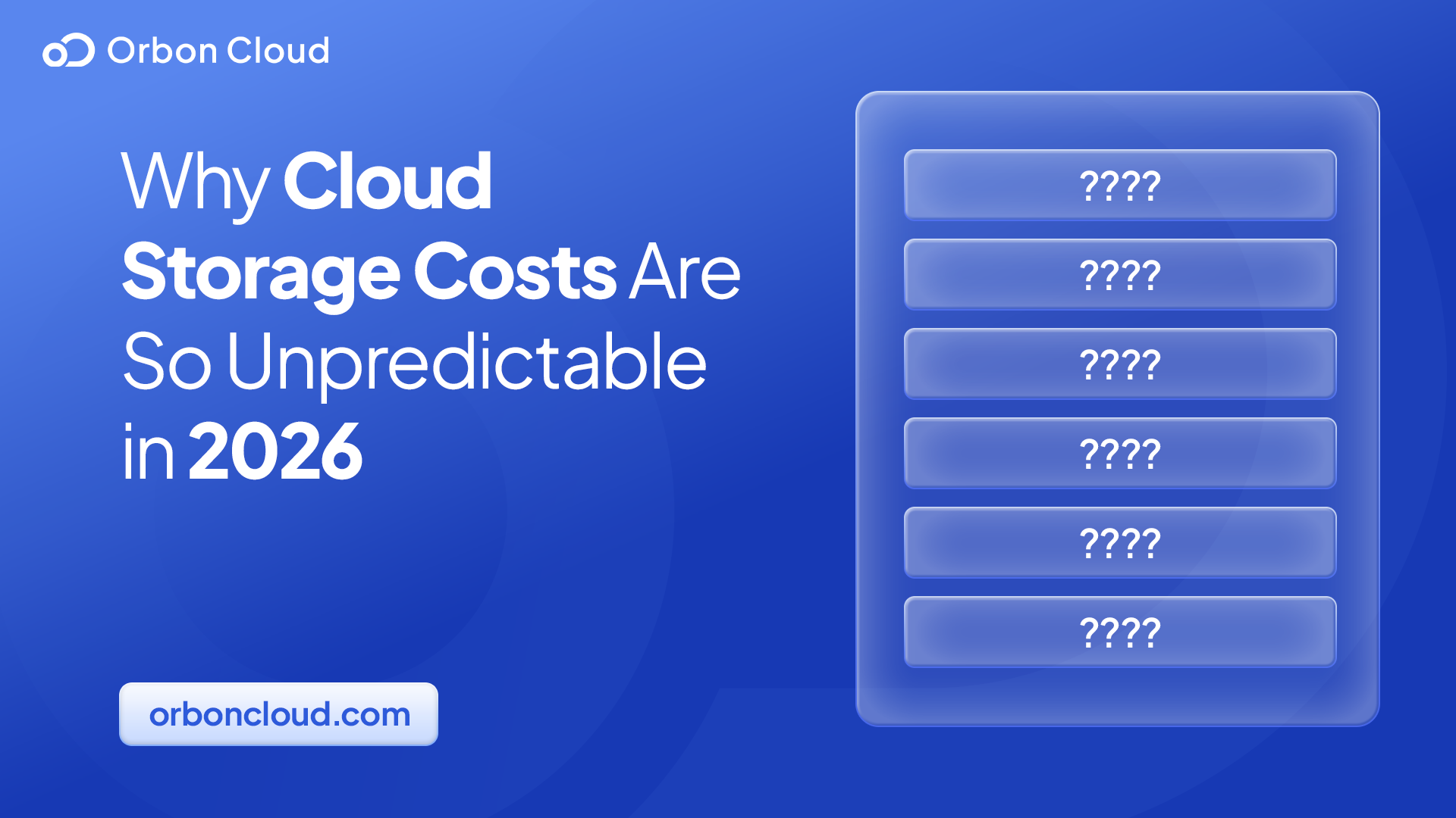 How Orbon ends the Cloud Tax