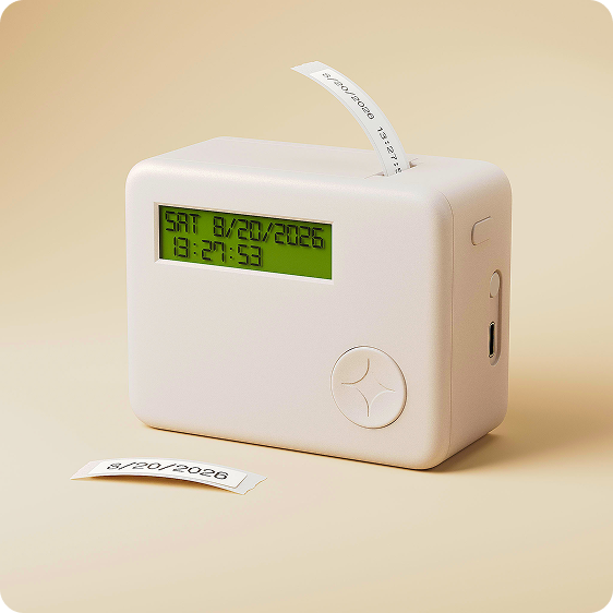 FridgePrinter portable kitchen device that prints date labels for food containers.