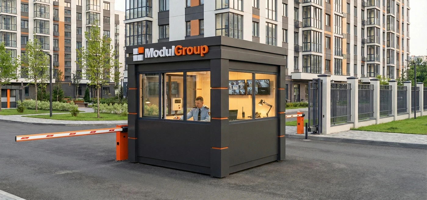 Купити утеплений пост охорони (КПП) для автостоянки, житлового комплексу чи промислової території.