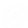 White rugby ball icon with stylized laces on a transparent background.