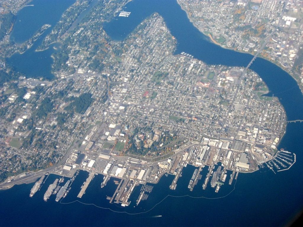 A Bremerton-Silverdale, WA aerial view