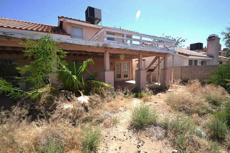 ruined desert home