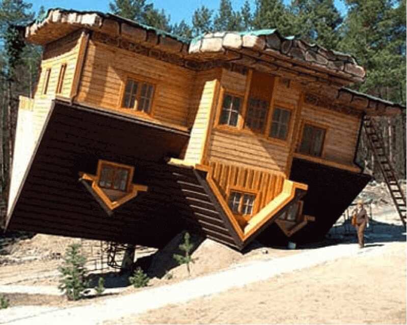 upside down house