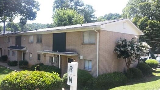 row of apartment buildings