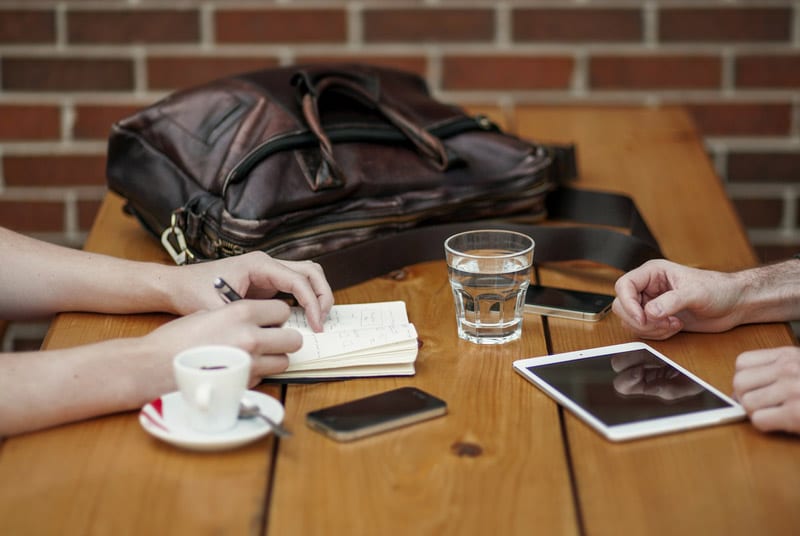 business meeting over coffee