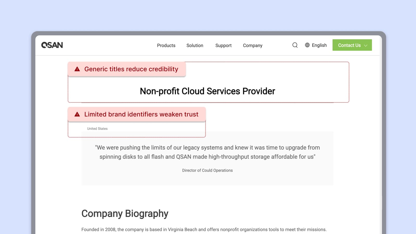 Reduced Credibility Signals Interface Display