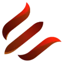 Logo Lemiestinguette : lettre E rouge, orientation 4O degrés, représentation fleur rouge, symbolique avec le coquelicot