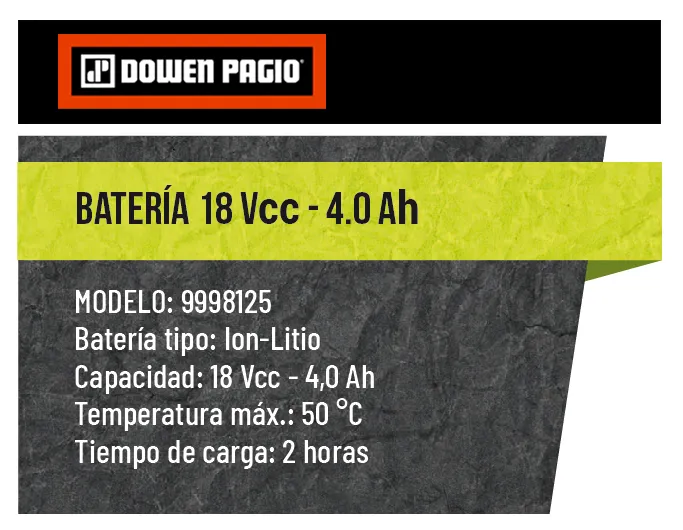 Batería Ion-Litio - Flex One - 9998125 | Dowen Pagio