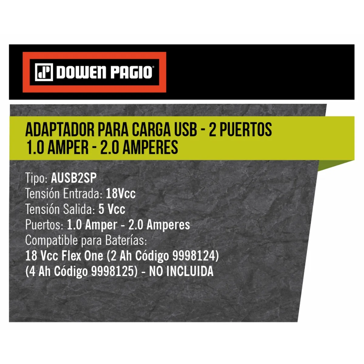 Adaptador para Carga USB - 9993187 | Dowen Pagio