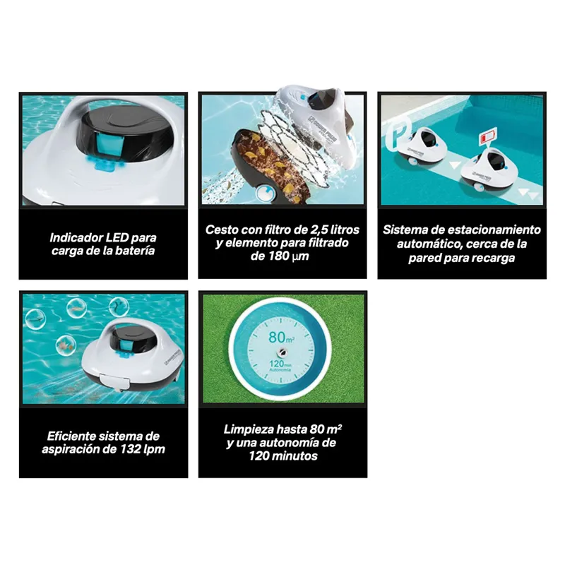 Robot Limpia Fondo para Piscinas a Batería - 9995704 | Dowen Pagio