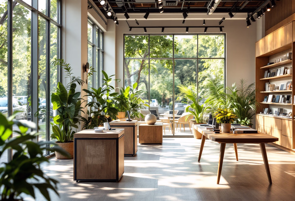 [background image] retail setting (for a tech gadgets store)