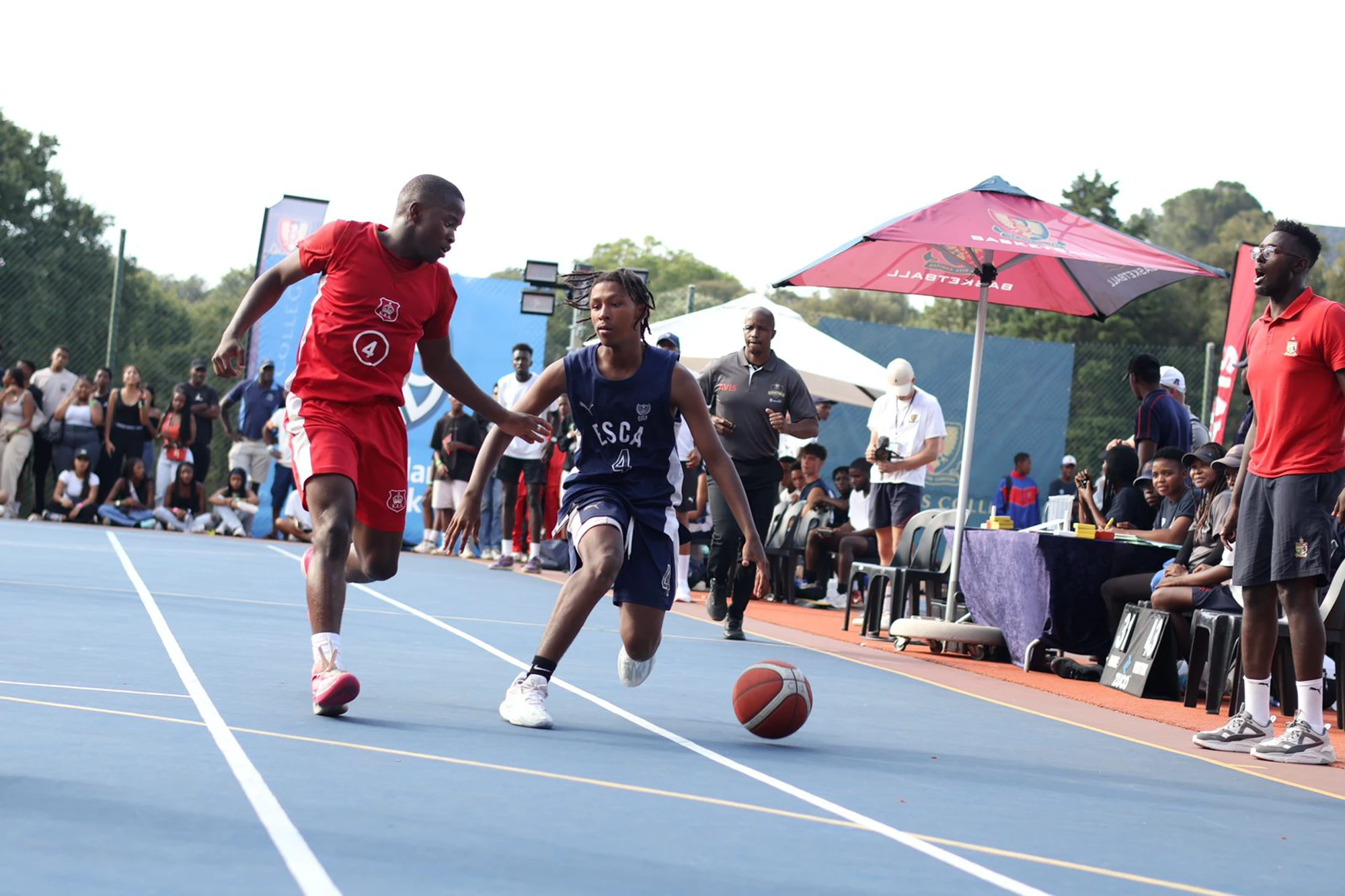 Esca Young Basketball Players Competing Wide Shot