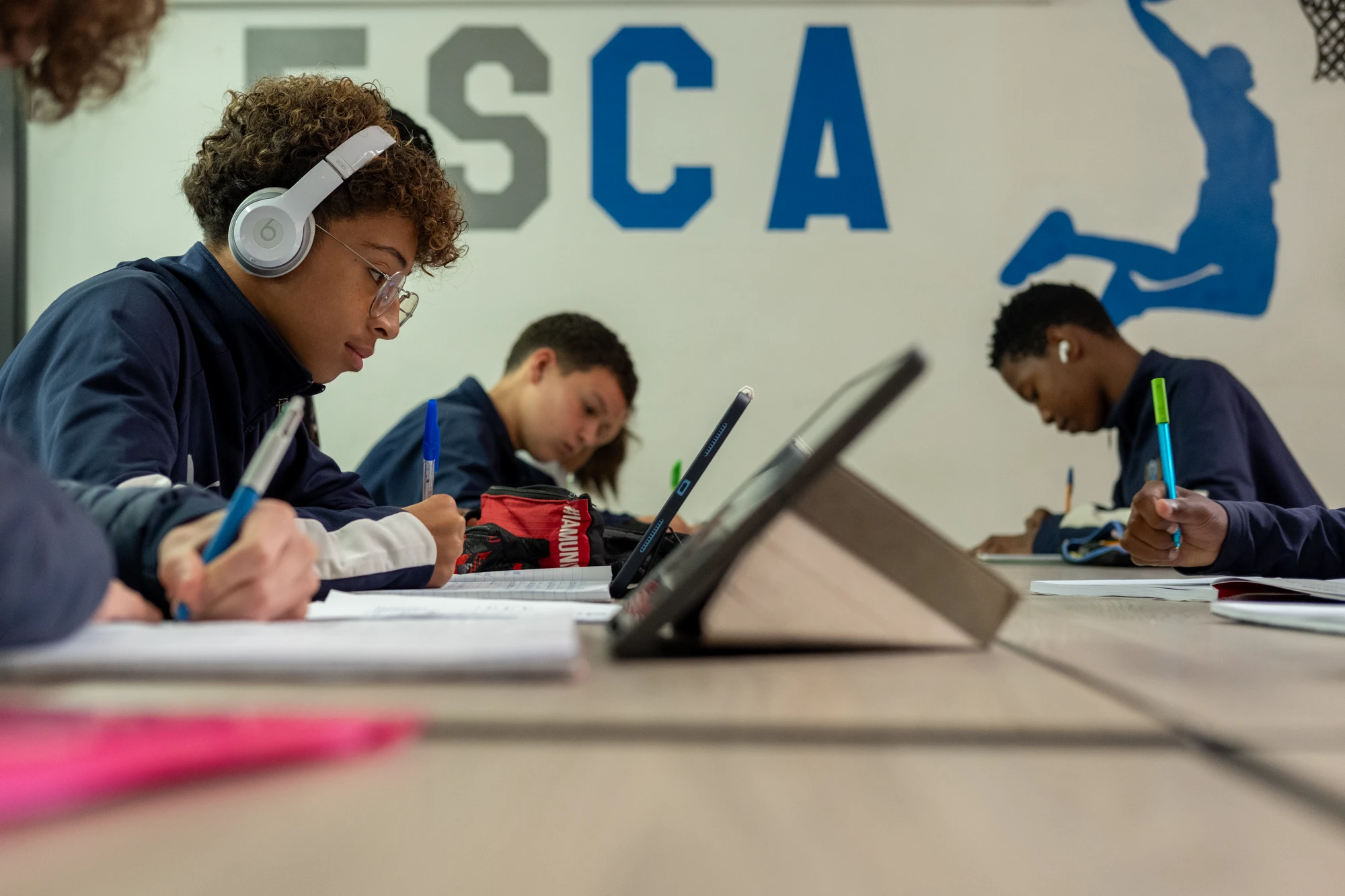 Esca Students Studying In Classroom