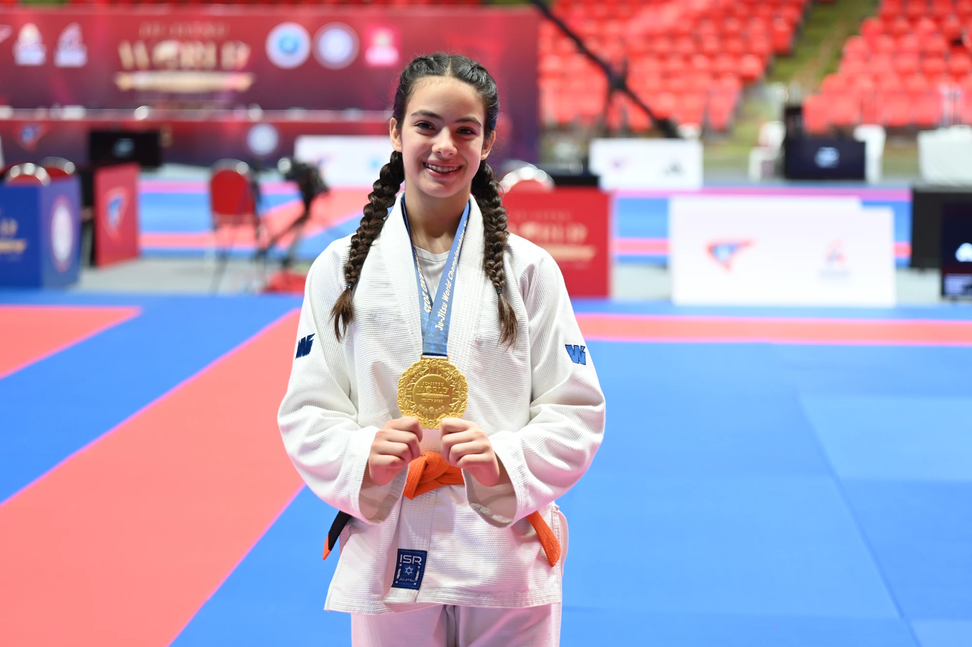 Esca Girl With Medal On Judo Mat