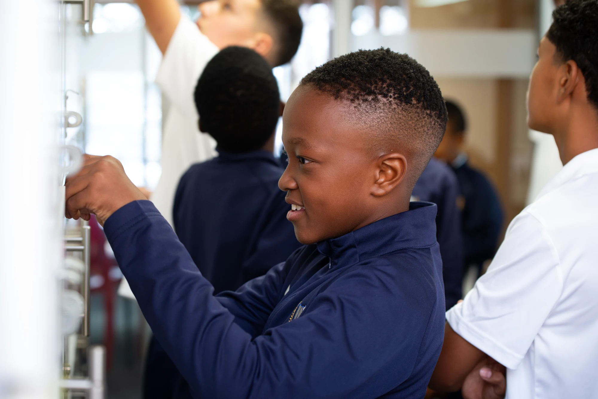 Esca Students Experimenting In Science Class