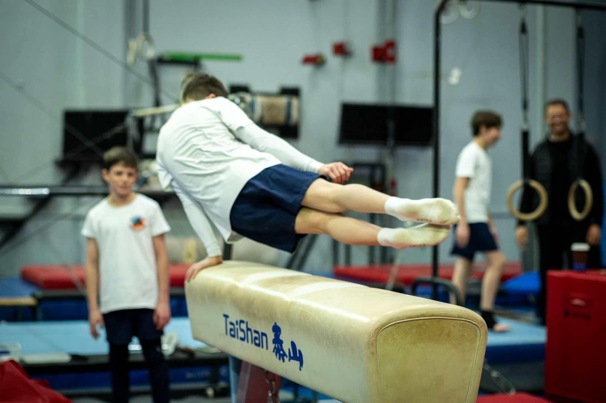 Esca Child Practicing Gymnastics Vault