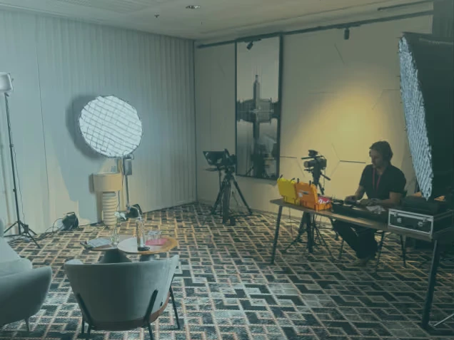 Interviewaufbau im Innenraum