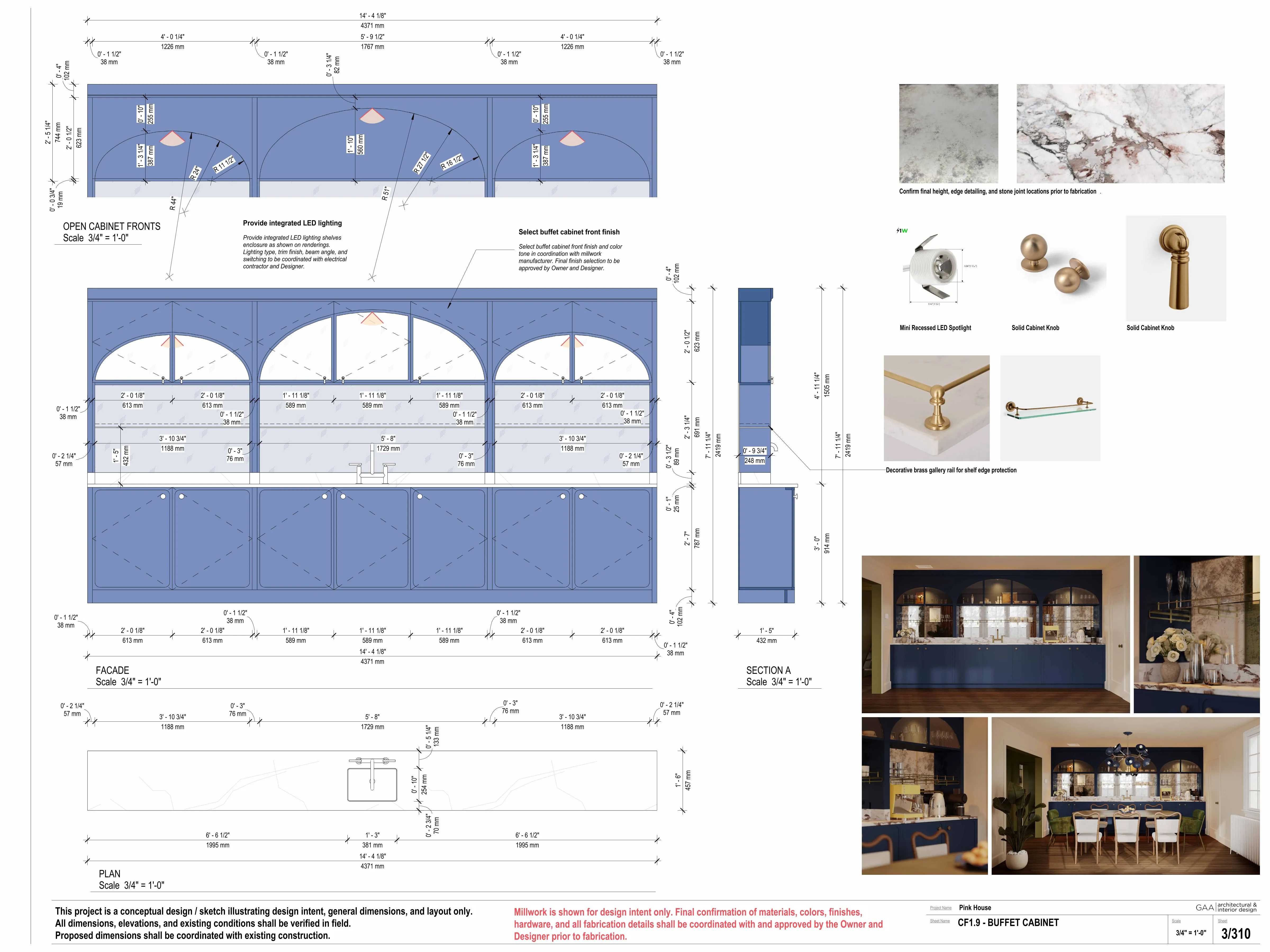 Приклад комплекту креслень інтер’єру, аркуш 9 — Revit