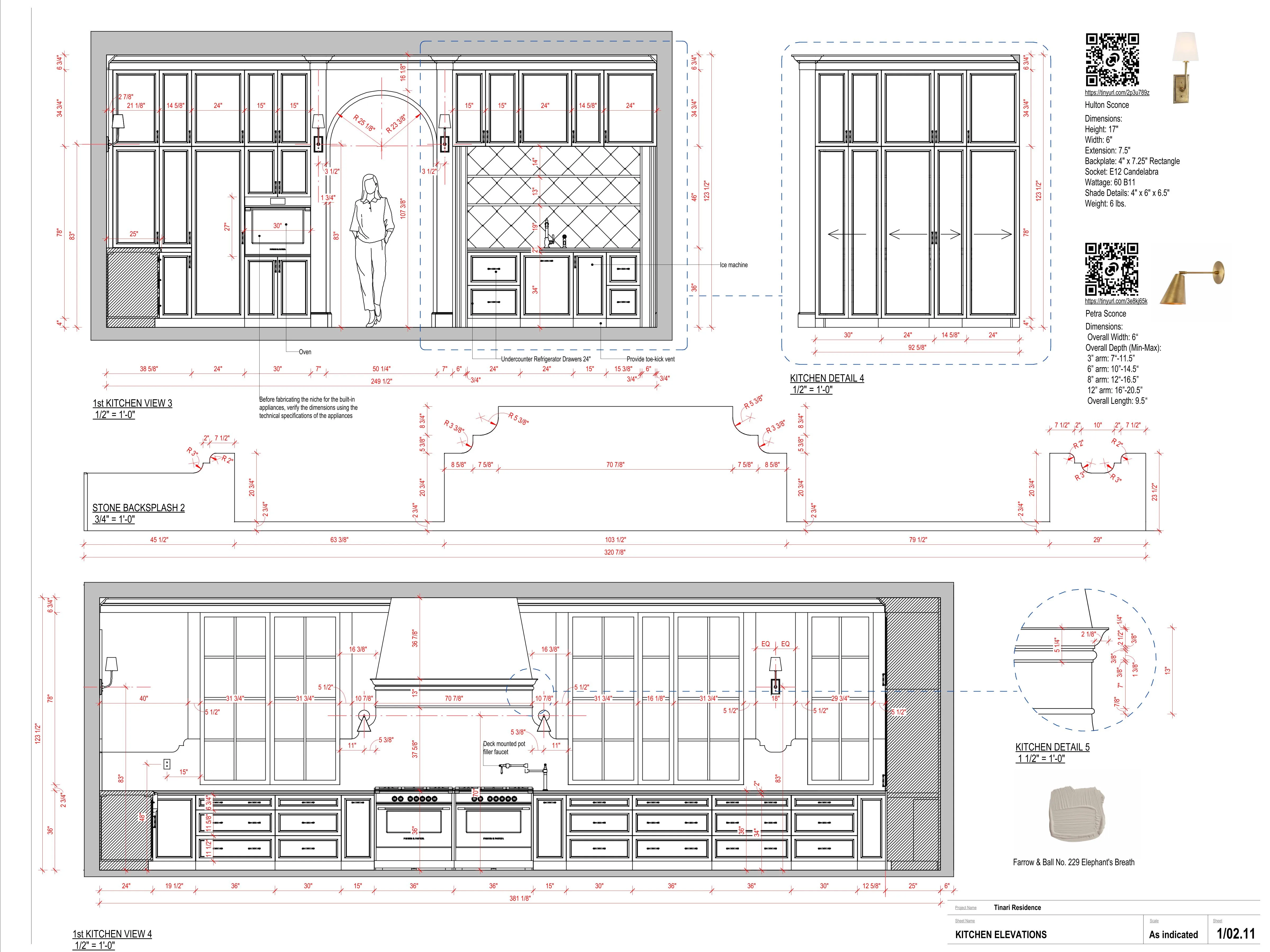 Приклад комплекту креслень інтер’єру, аркуш 13 — Revit
