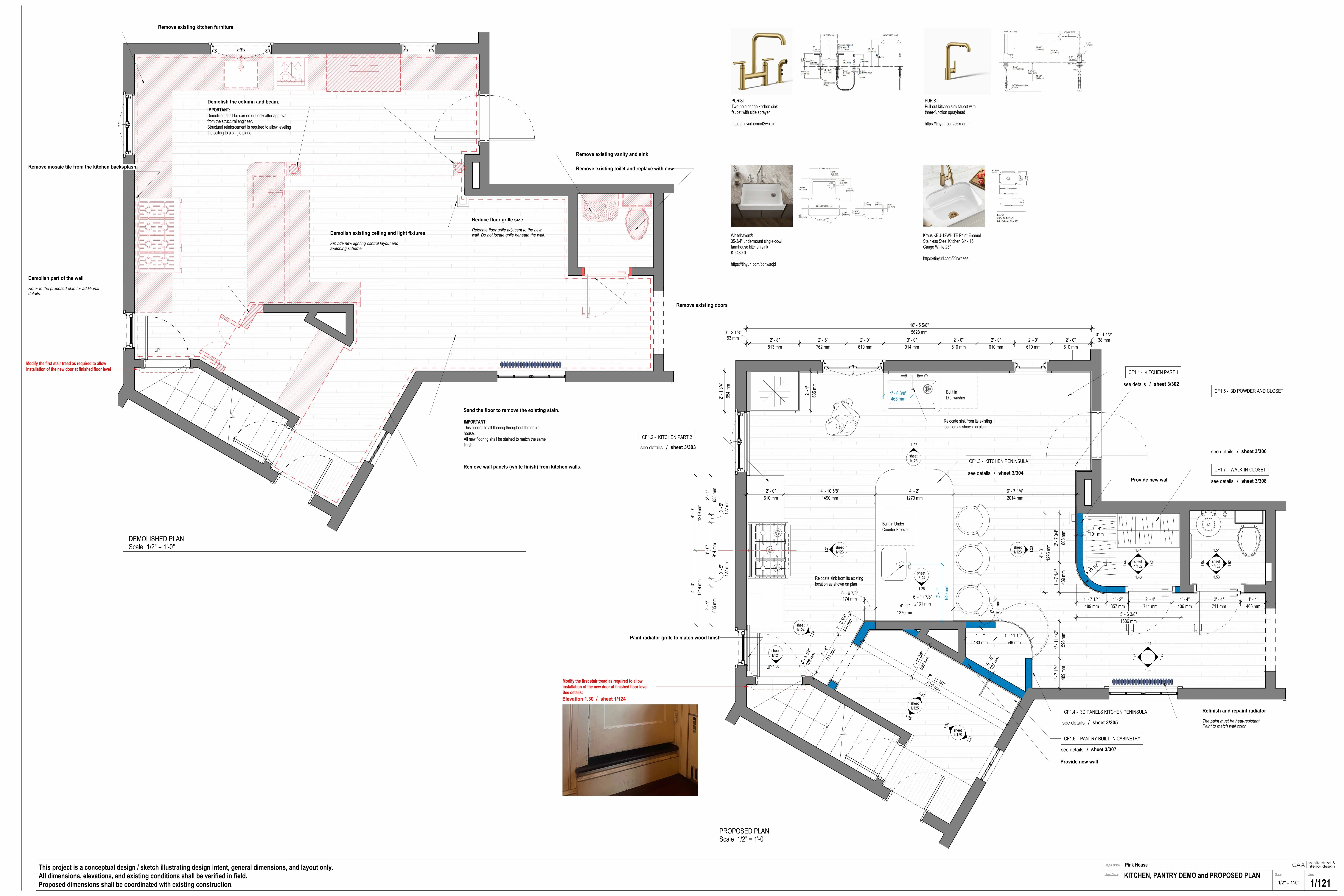 Приклад комплекту креслень інтер’єру, аркуш 6 — Revit