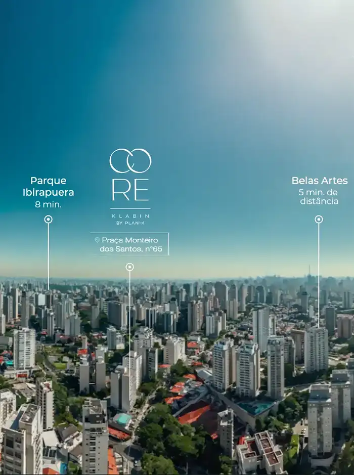 Vista aérea da região