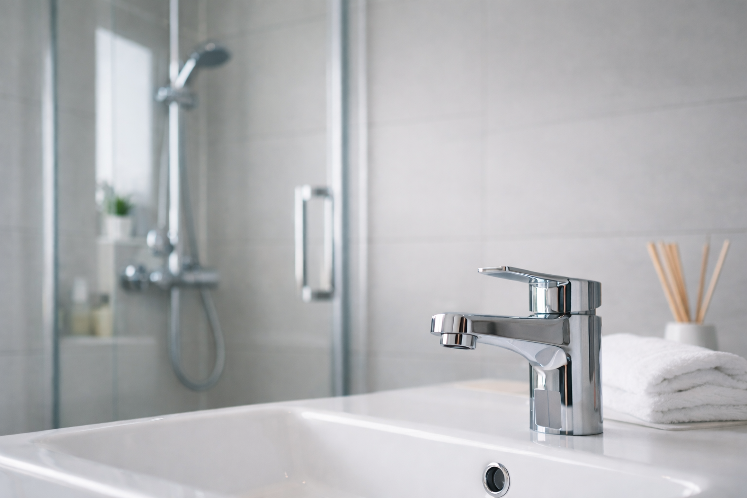 Kalkflecken im Bad entstehen leise. So lassen sie sich einfach vermeiden