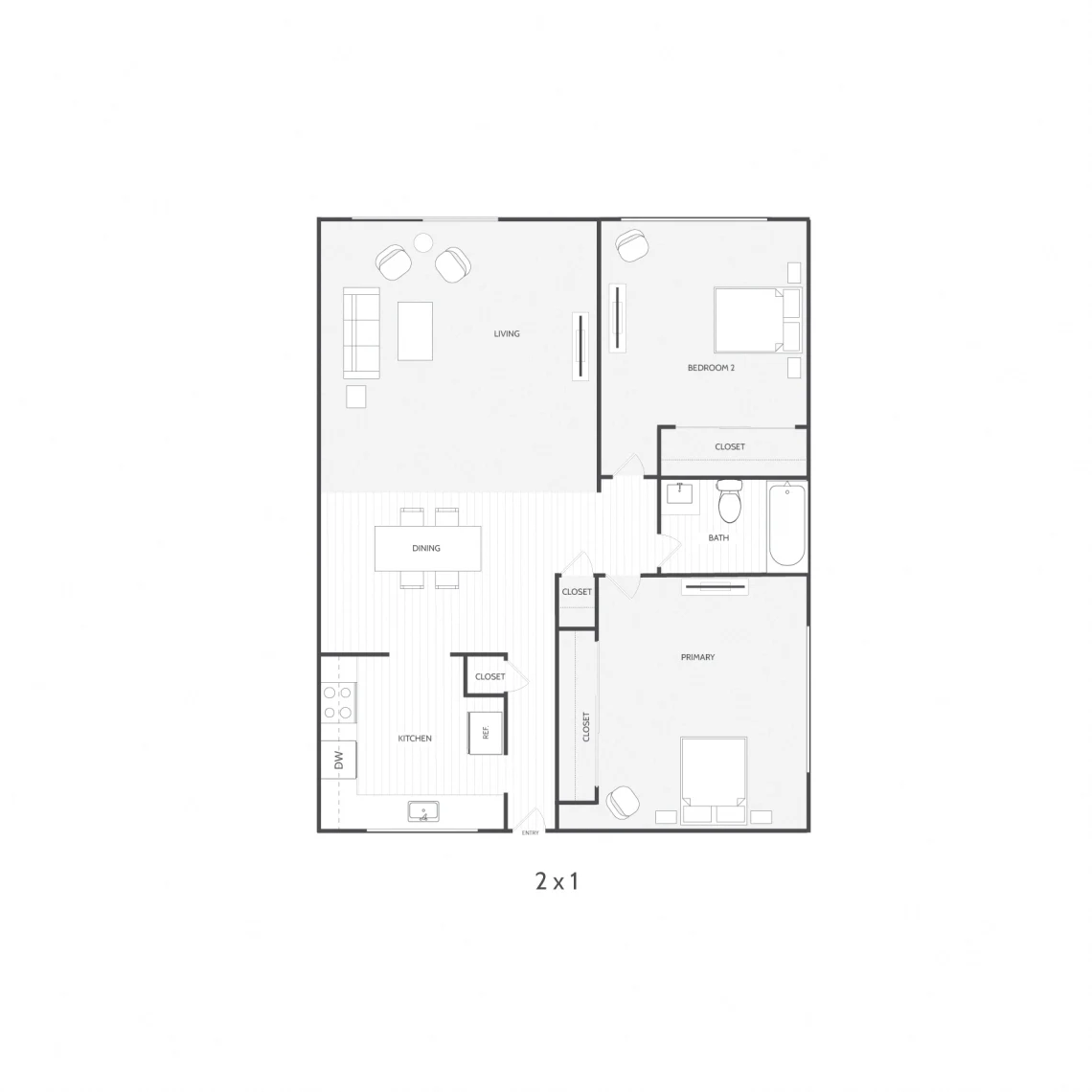2-1 Apartment Floor plan