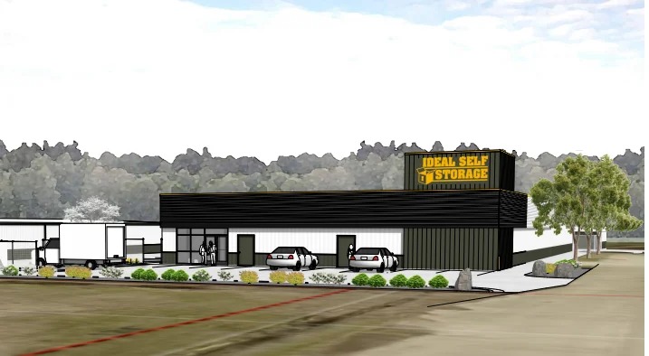 Ideal Self Storage Malakoff, Texas — rendering of the new facility at 201 Sunset