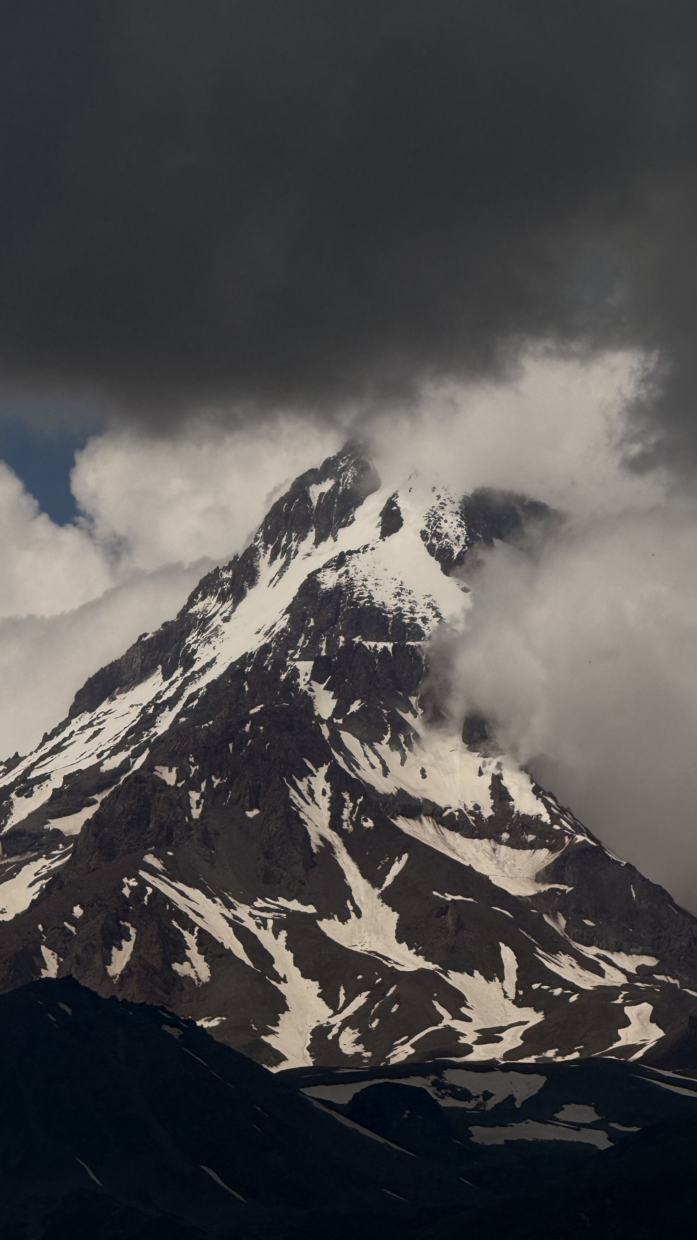 On the Kazbek summit ridge