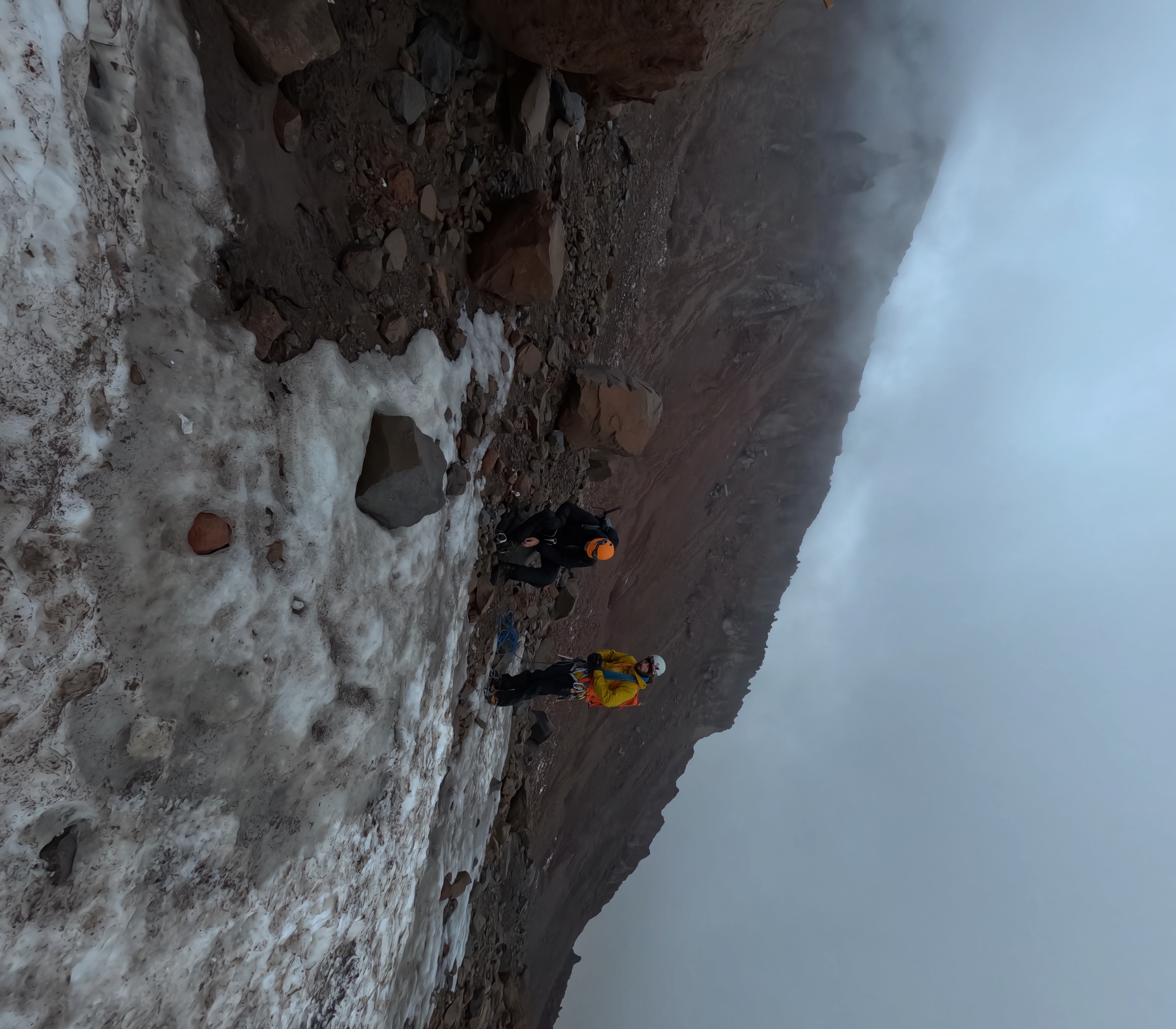 Roped up for the summit push on Kazbek