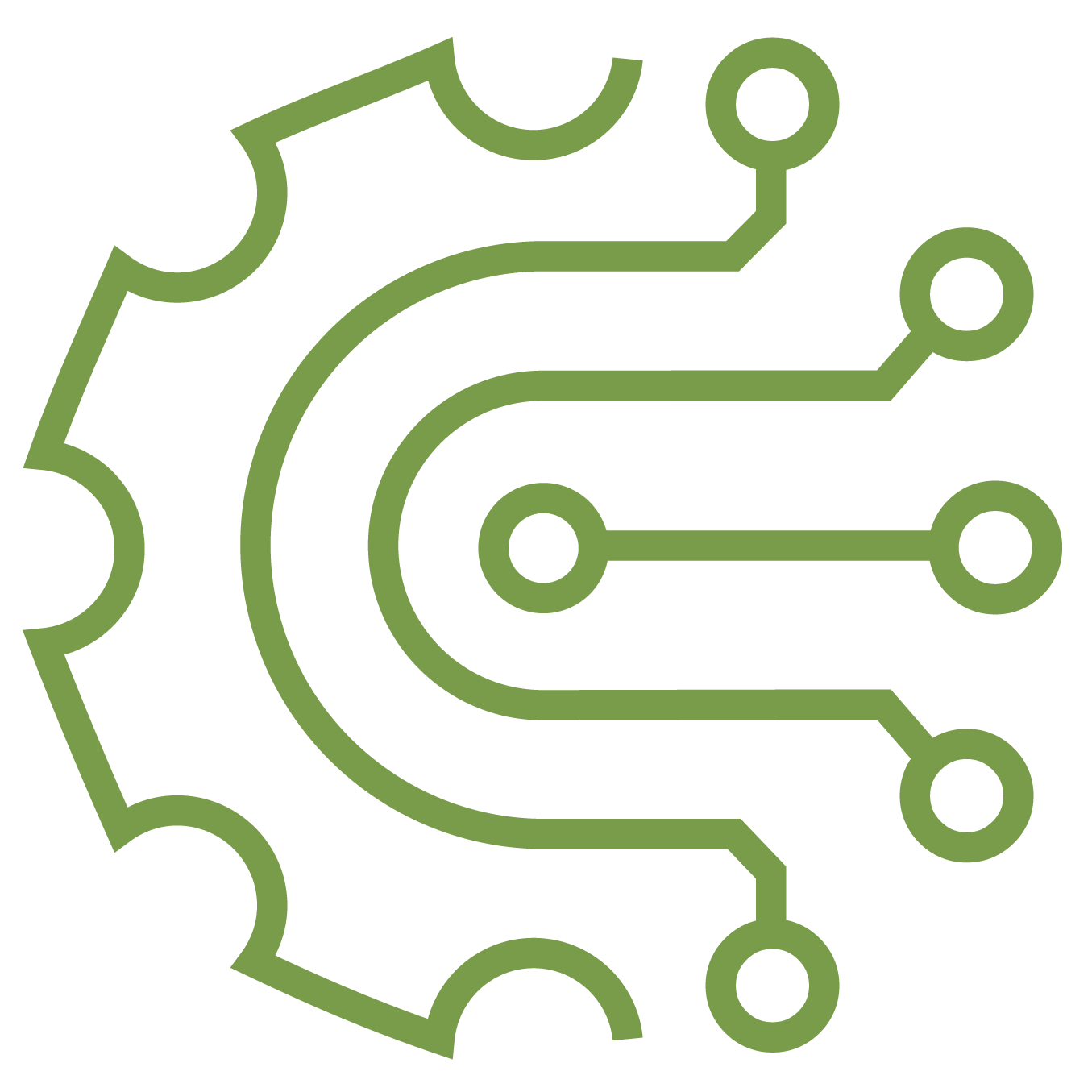AI process optimization icon