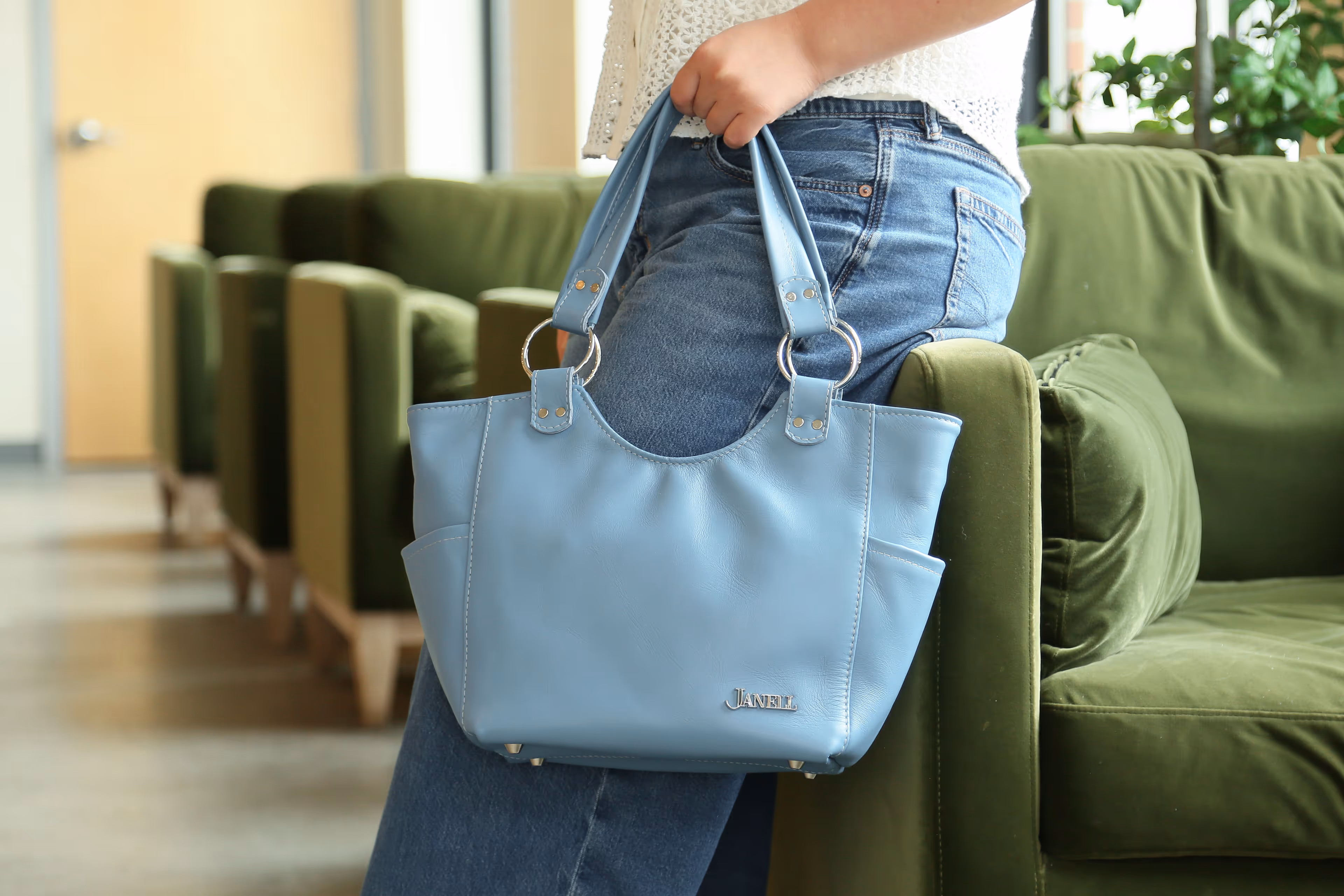 Wildflower Blue Chelsea by Janellbags