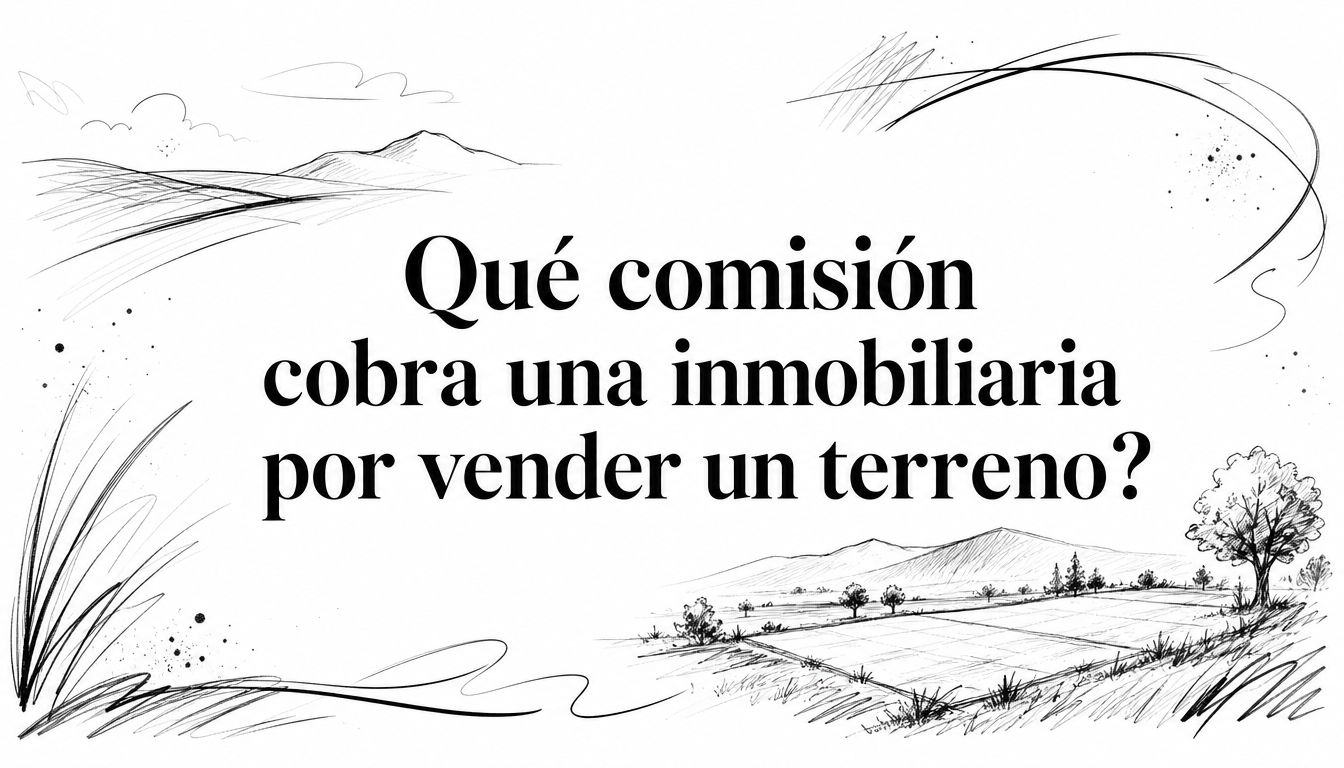 Qué comisión cobra una inmobiliaria por vender un terreno?