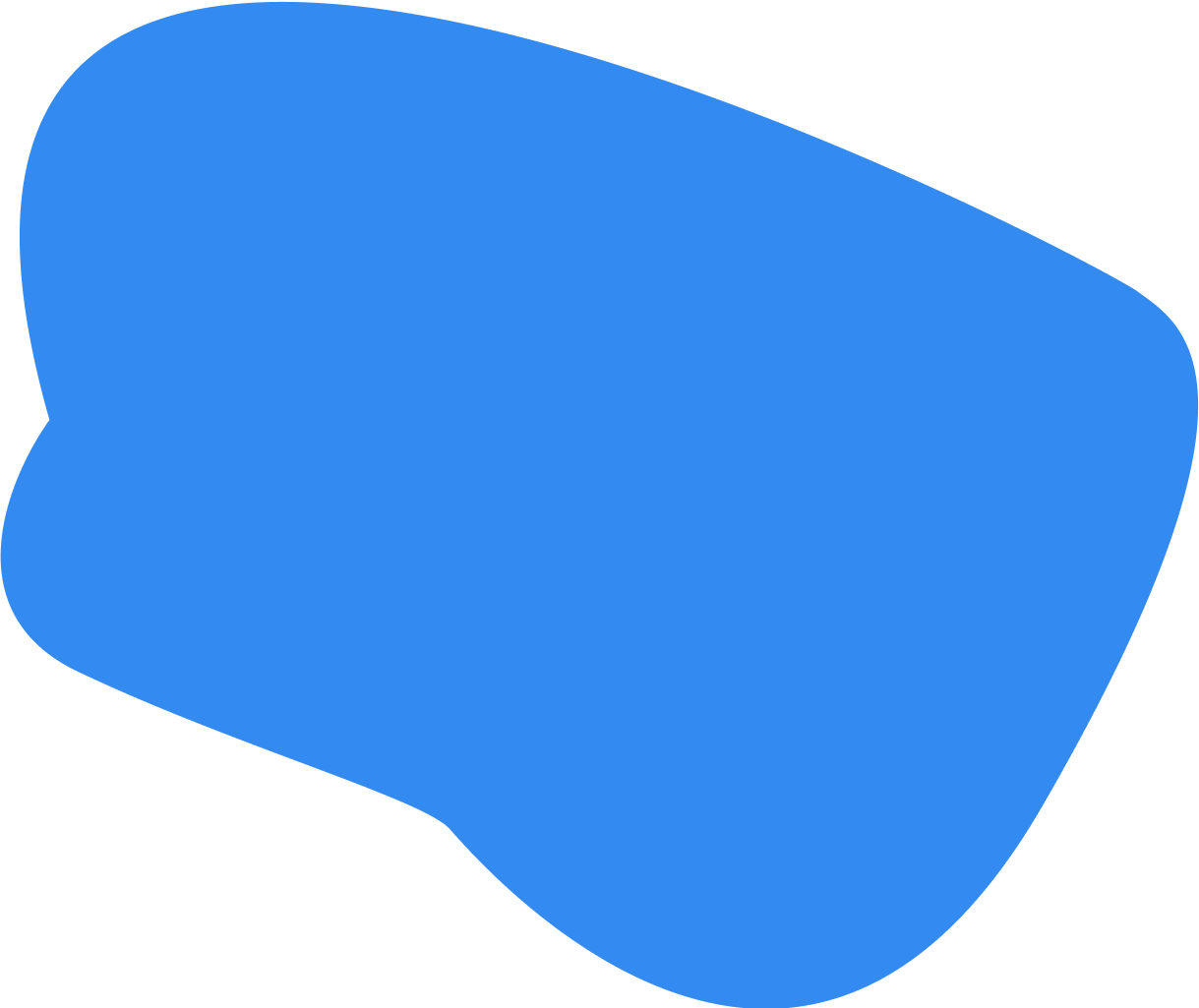 A blue object.